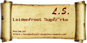 Leidenfrost Sugárka névjegykártya