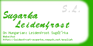 sugarka leidenfrost business card